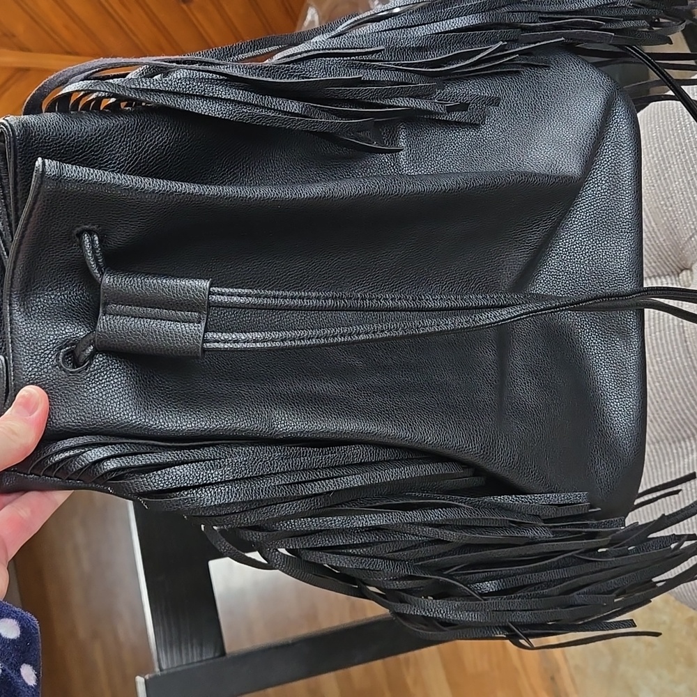 Victorias Secret Drawstring Fringe Backpack - Picture 7 of 7